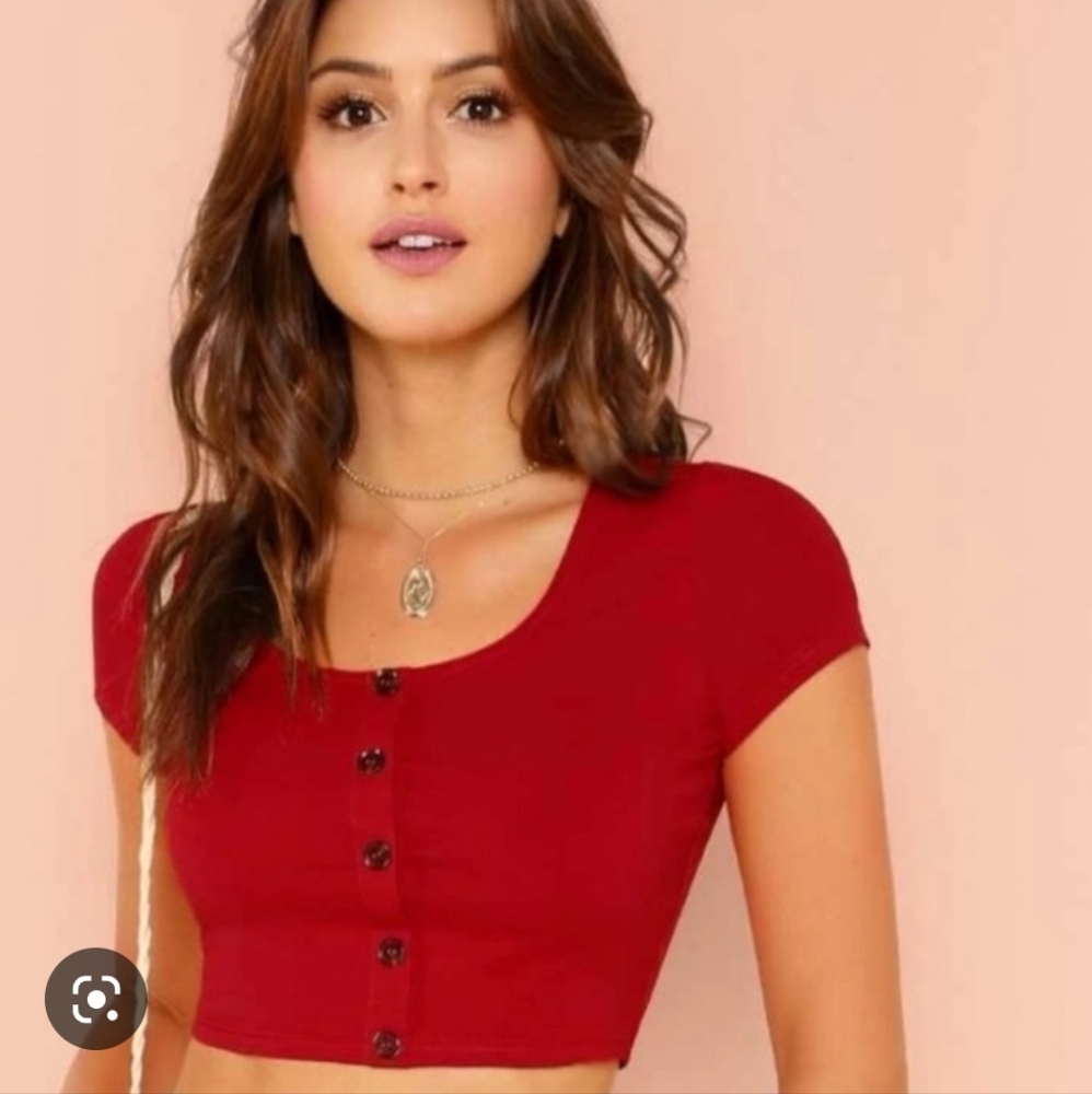 Button Up Crop